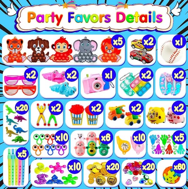 Kids' Birthday Fidget Toy Party Favors – 1000 PCS Bulk Set