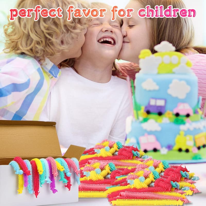 Sensory Fidget Toy Pack for Adults - Stretchy Animal Worms