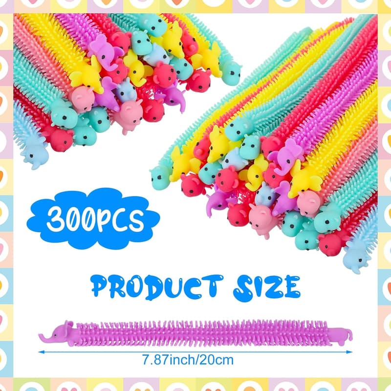 Sensory Fidget Toy Pack for Adults - Stretchy Animal Worms