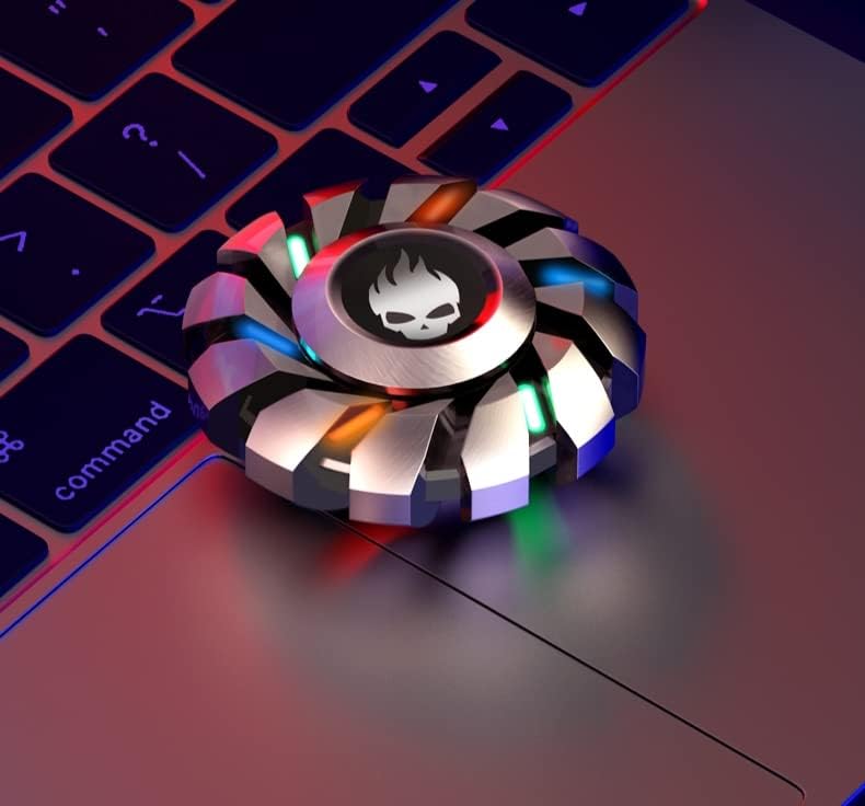 Glow-in-the-Dark Metal Fidget Spinner for Kids & Adults