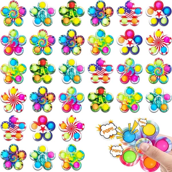 Fidget Spinner Sensory Toys Pack - 30 Pcs for Kids 3-12
