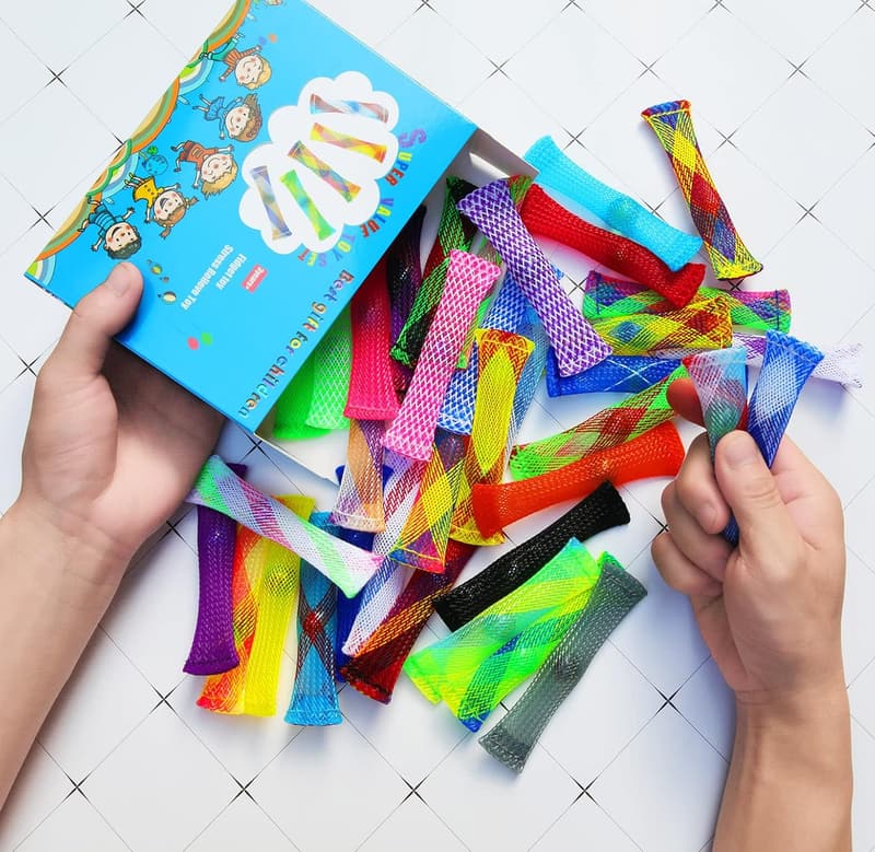 Mixed Color Marble Mesh Fidget Toy Pack - Stress Relief 42pcs