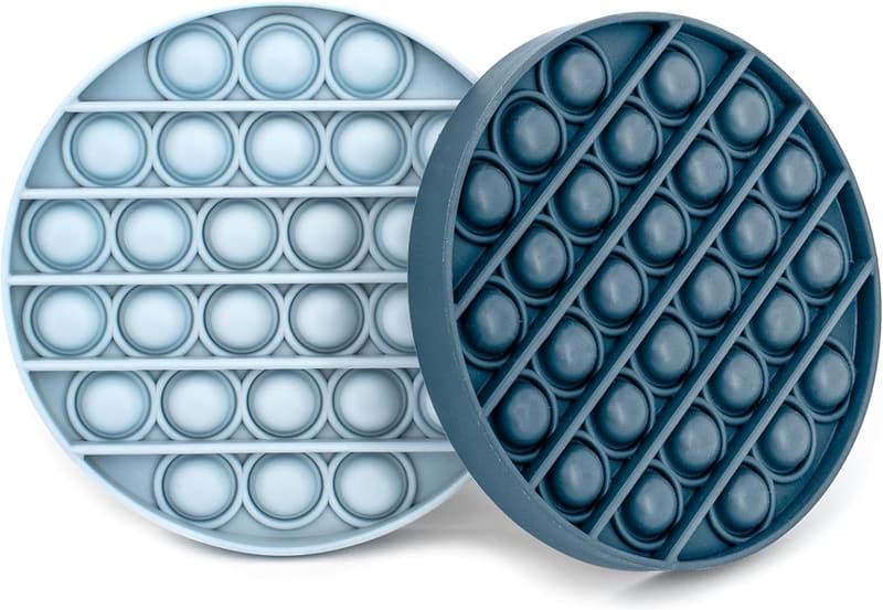 Blue Pop It Fidget Toys 2-Pack for Stress Relief
