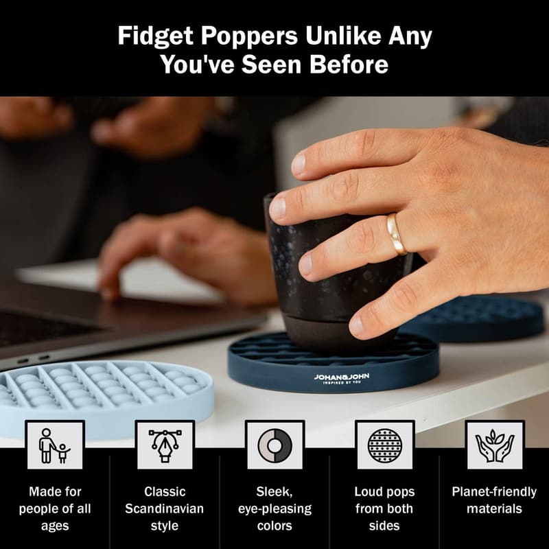 Blue Pop It Fidget Toys 2-Pack for Stress Relief