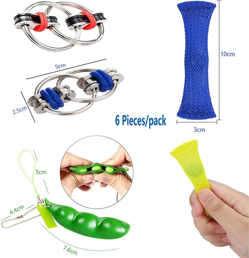 Fidget Stress Toys Set for Adults & Teens - 6 Pieces