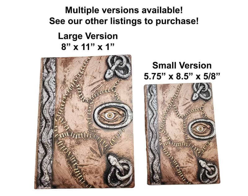 Halloween Spellbook Prop - Small PU Leather Necronomicon Journal
