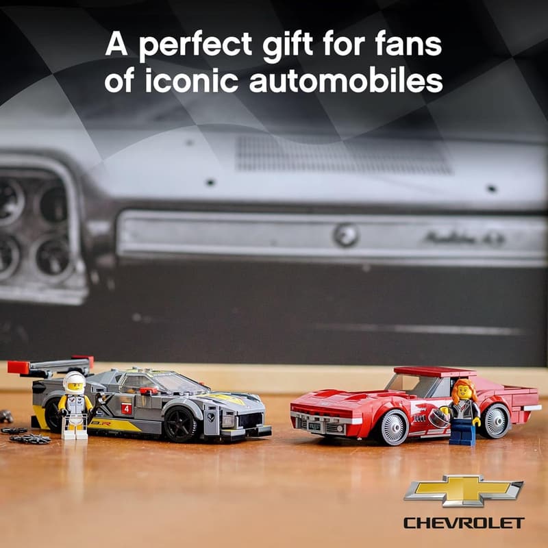 LEGO Speed Champions 1969 Corvette & C8.R Race Car Set