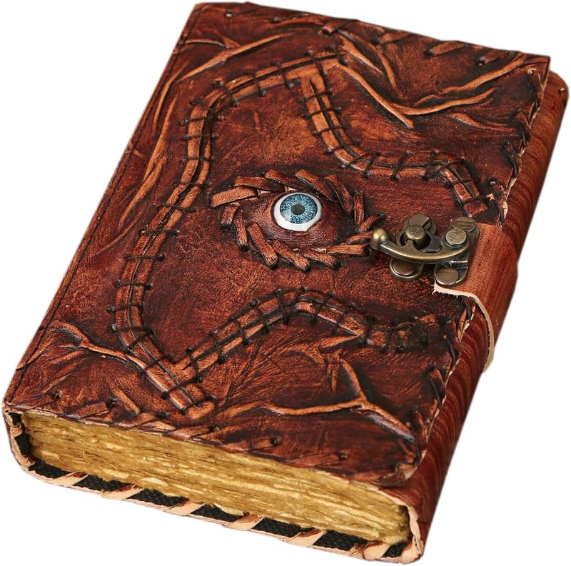 Hocus Pocus Leather Journal - Spell Book Prop for Halloween