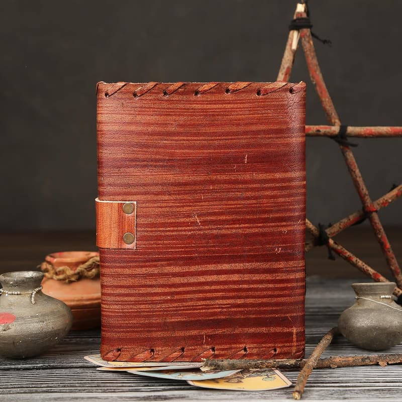 Hocus Pocus Leather Journal - Spell Book Prop for Halloween