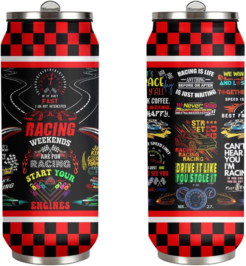 Racing Travel Coffee Mug - 17oz Stainless Steel for Enthusiasts
