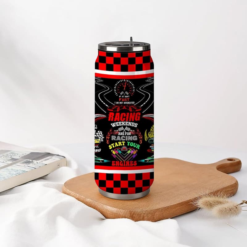Racing Travel Coffee Mug - 17oz Stainless Steel for Enthusiasts