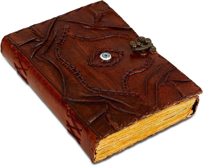 Hocus Pocus Leather Spell Book Journal for Halloween Decor