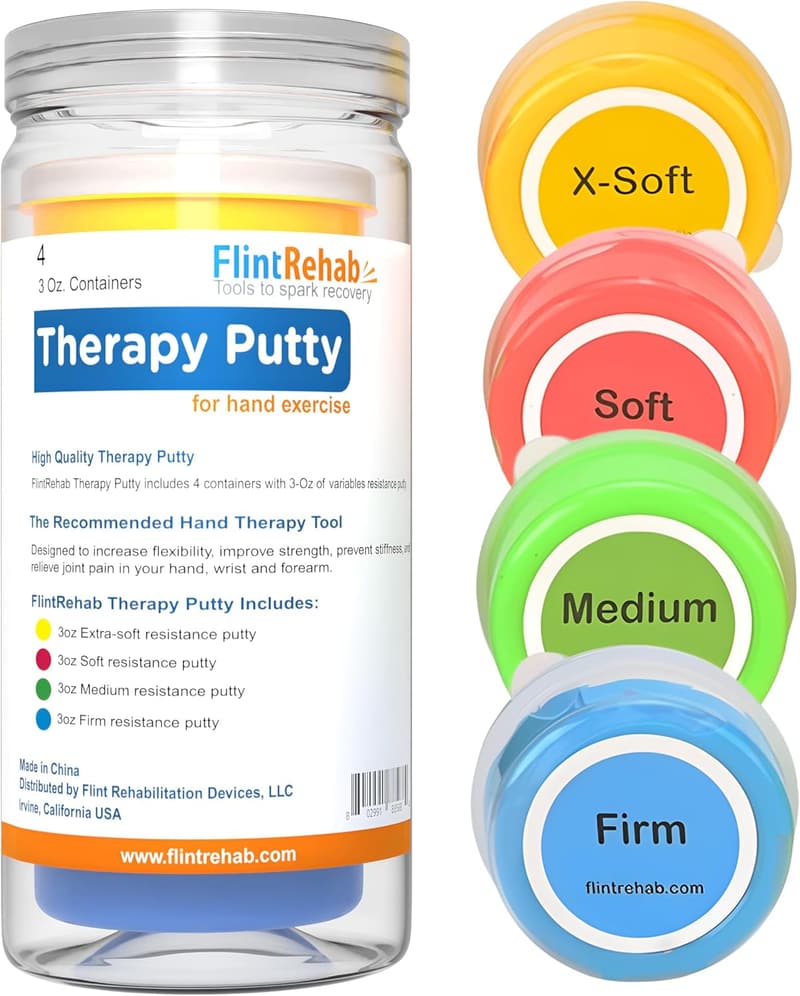Therapy Putty for Stress Relief & Physical Therapy - 4 Pack