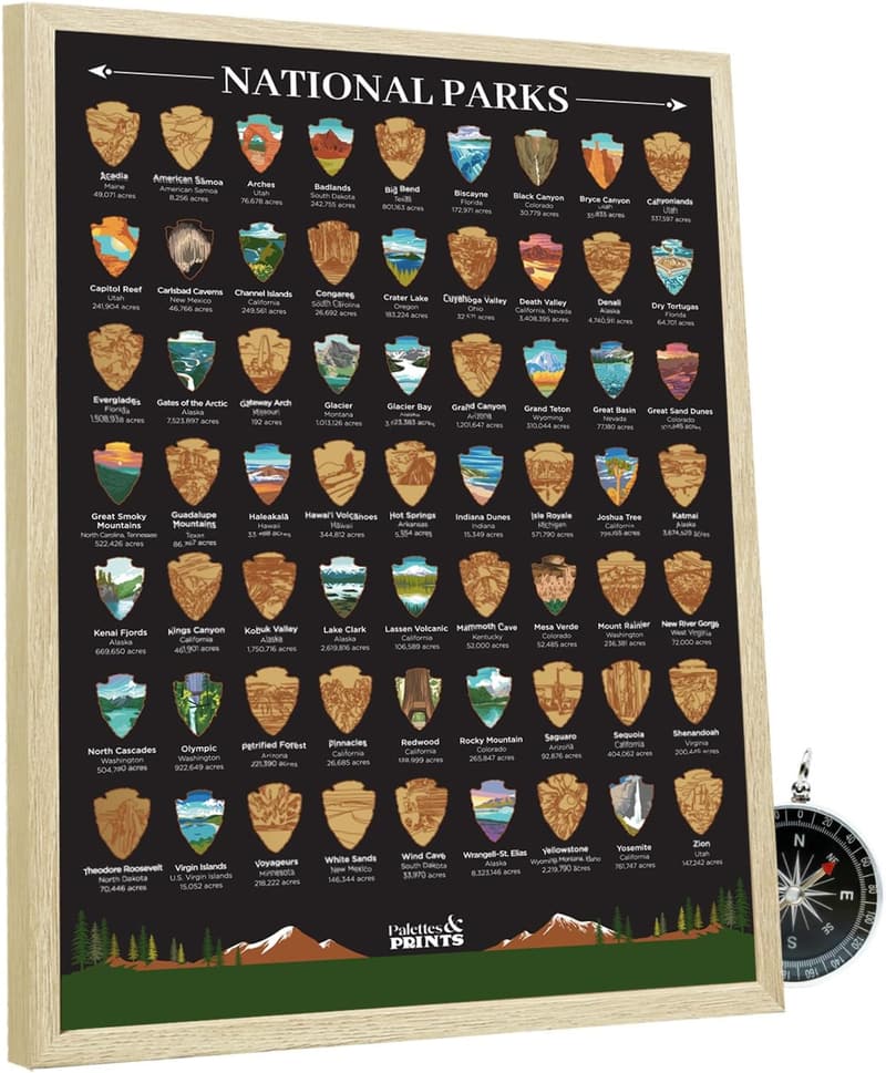 National Parks Scratch Off Travel Map - 12