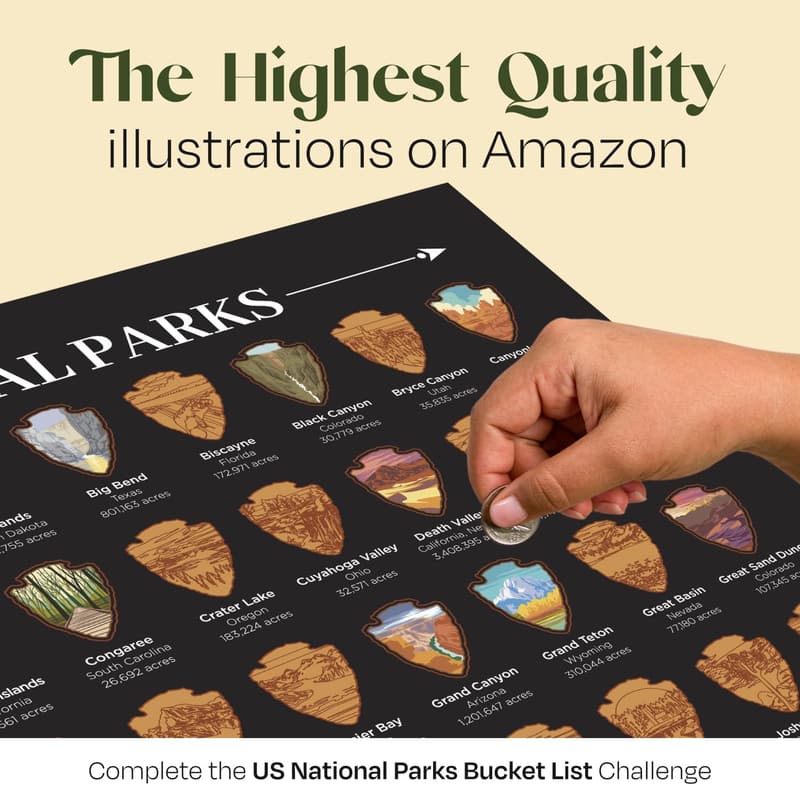 National Parks Scratch Off Travel Map - 12