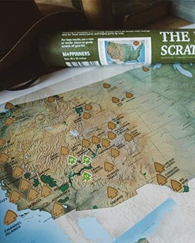 Scratch Off Travel Map for National Parks Adventure
