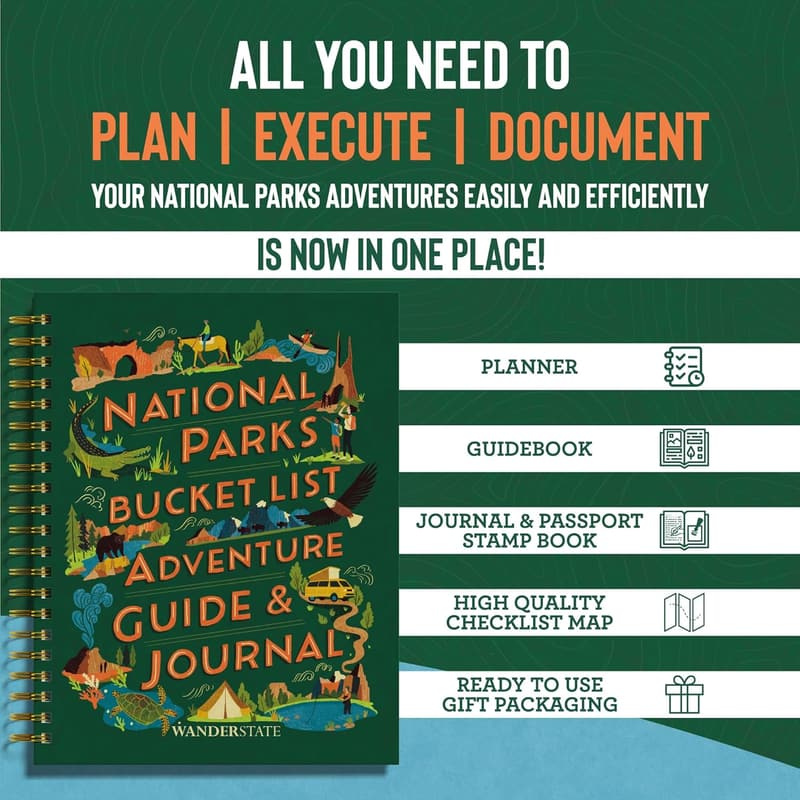 National Parks Adventure Journal & Bucket List Guide