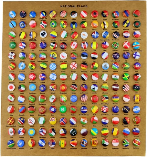 National Flag Decorative Push Pins - 291pcs for Home & Office