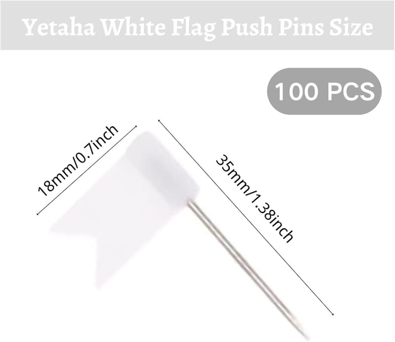Colorful Map Push Pins - 100PCS Travel Tacks for Home & Office