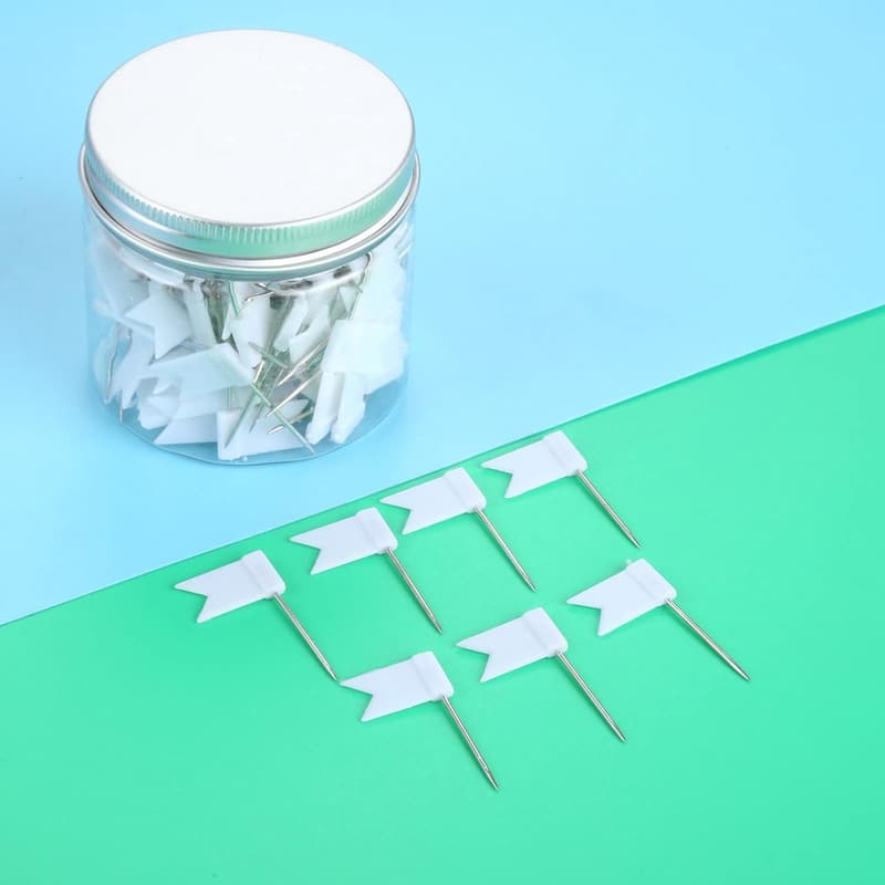 Colorful Map Push Pins - 100PCS Travel Tacks for Home & Office