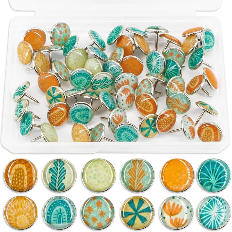 Cute Decorative Steel Push Pins - 84 pcs for Bulletin Boards