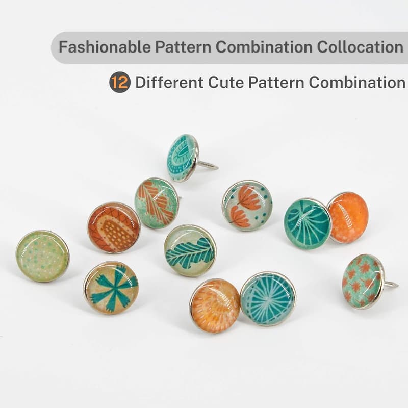 Cute Decorative Steel Push Pins - 84 pcs for Bulletin Boards