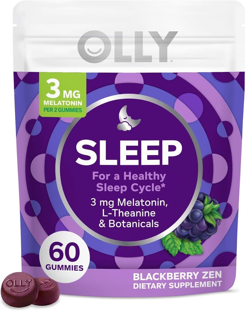 Sleep Gummies with 3 mg Melatonin & L-Theanine, 60 Count