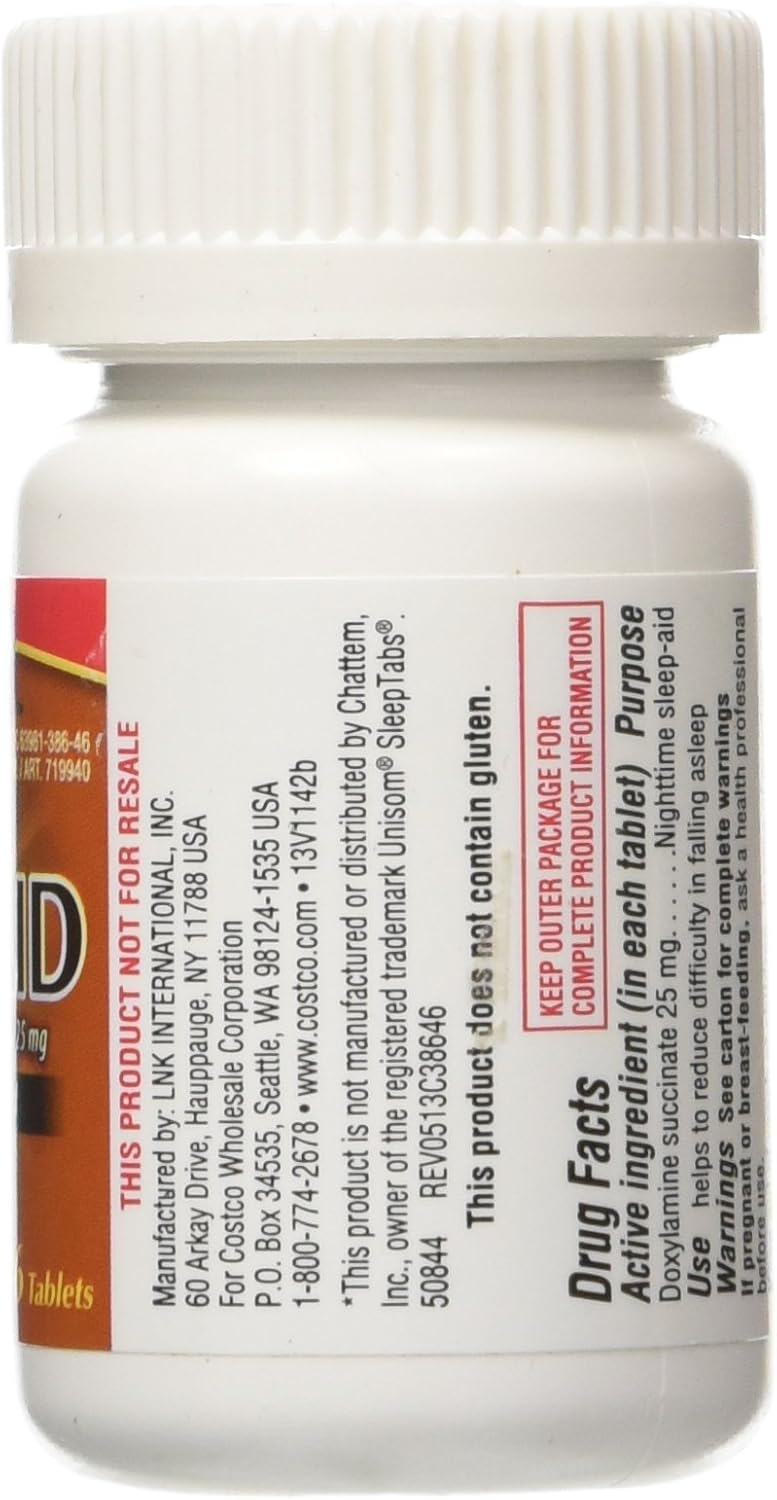 Sleep Aid Capsules - Doxylamine Succinate 25mg, 96 Count