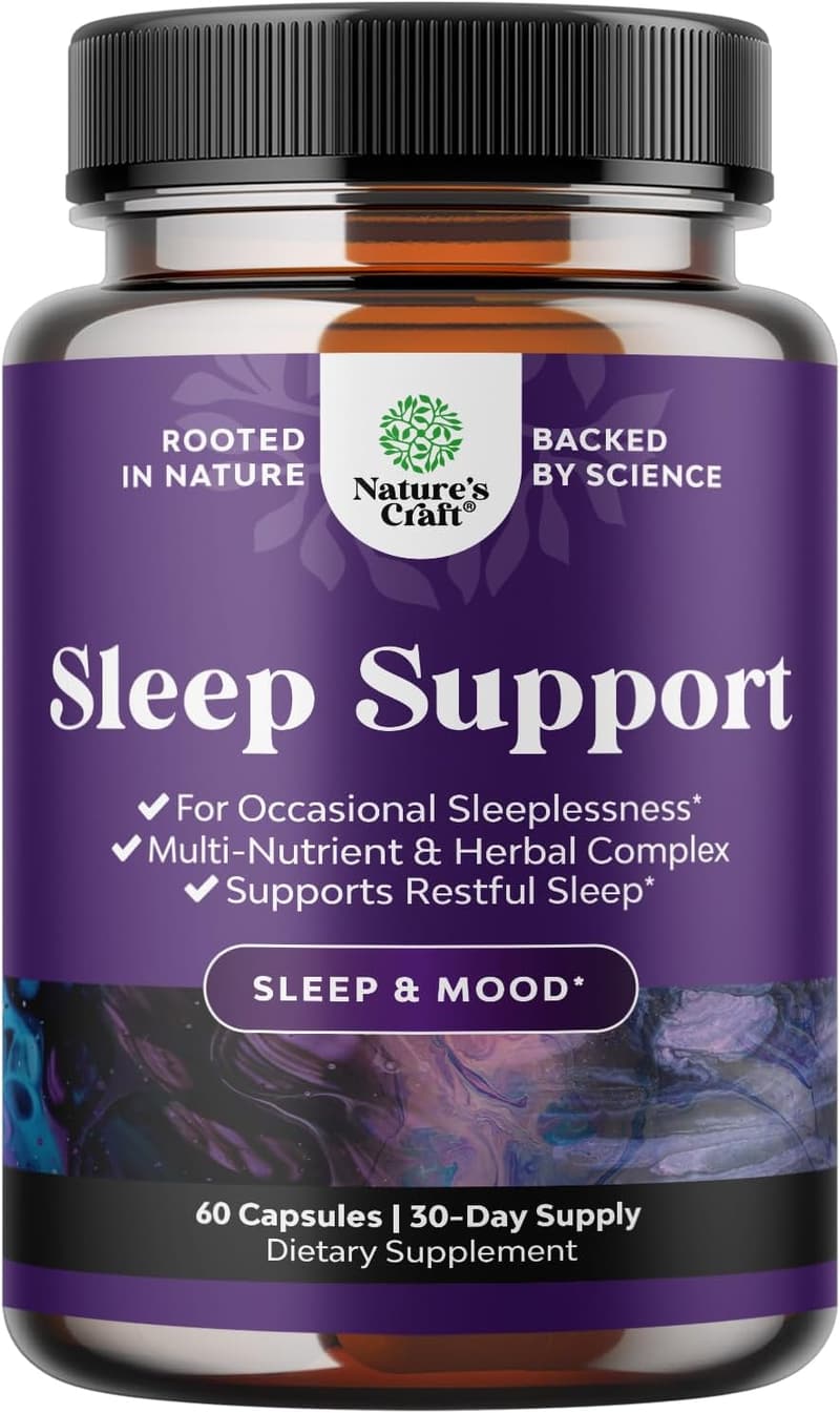 Natural Sleep Aid - Non-Addictive Magnesium & Herbal Formula