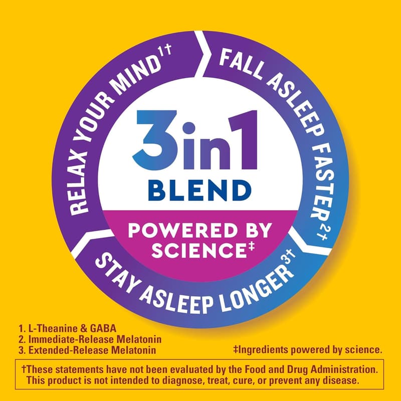 Melatonin Sleep Supplement with L-Theanine & GABA, 35 Tablets