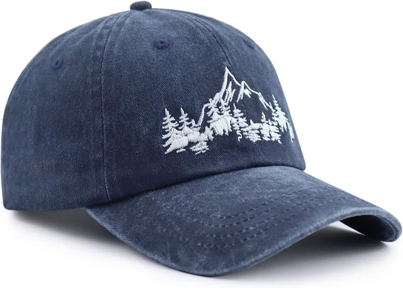 Funny Mountain Trees Baseball Cap for Men and Women