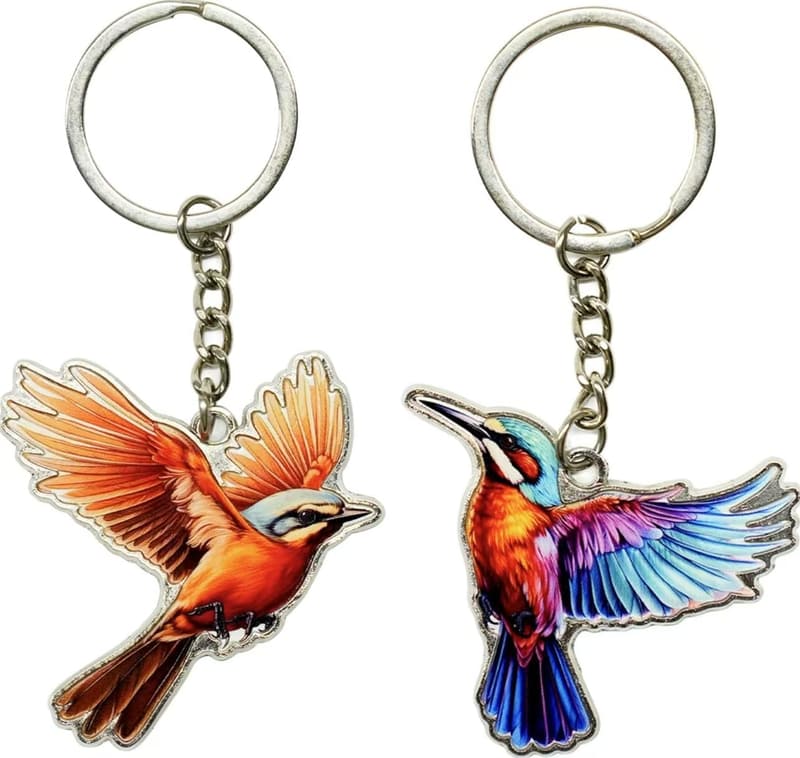 Camping Couple Keychain Set - Happy RV Keyring (2 Pack)