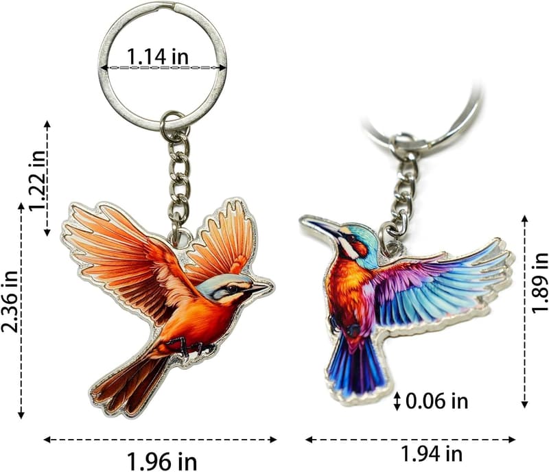 Camping Couple Keychain Set - Happy RV Keyring (2 Pack)