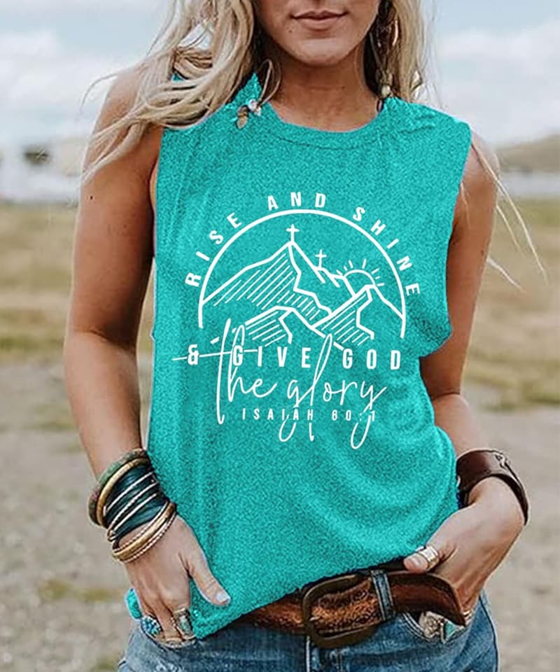 Sunrise Graphic Hiking Shirt for Women - Summer Short Sleeve Tee
