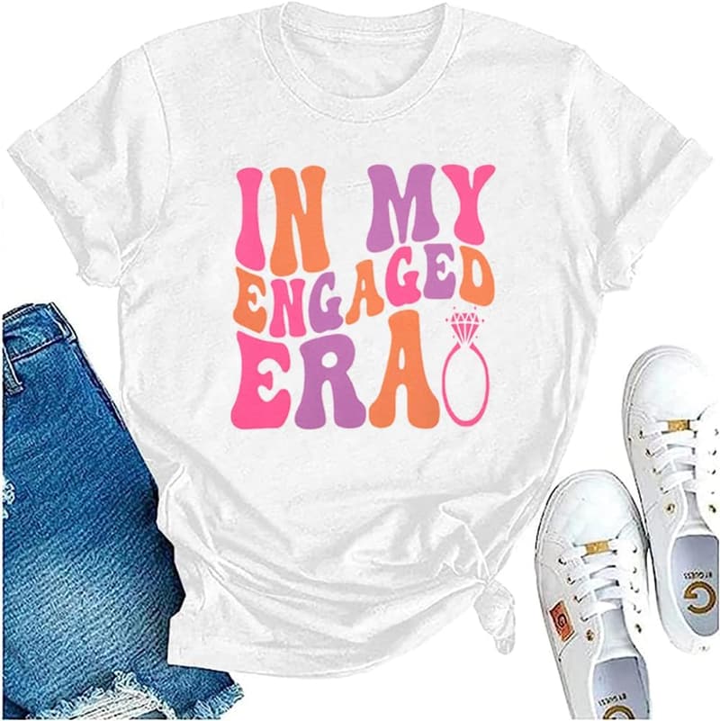 Engagement Tee for Women - Groovy Bride Bachelorette Shirt