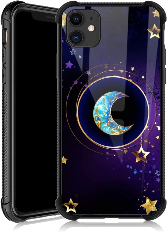 iPhone 11 Moon Star Mandala Shockproof Case for Women