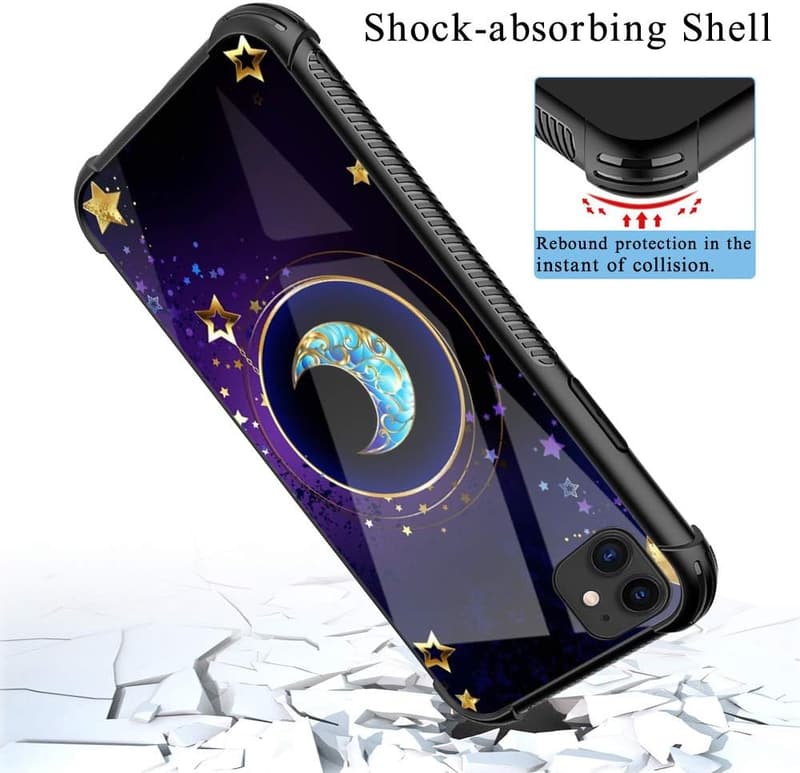 iPhone 11 Moon Star Mandala Shockproof Case for Women