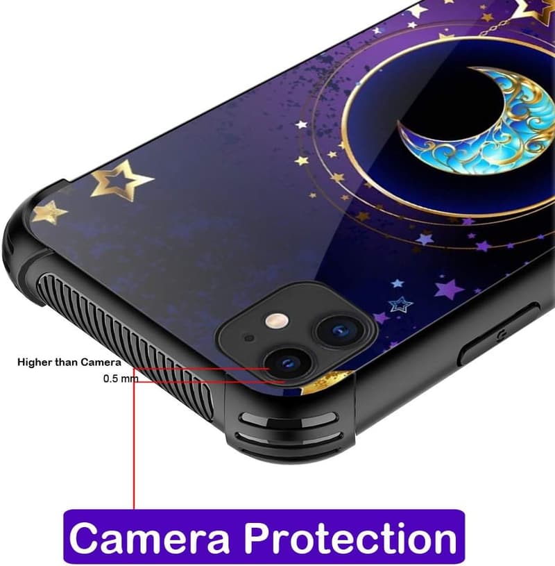 iPhone 11 Moon Star Mandala Shockproof Case for Women