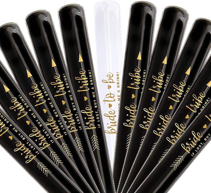 Bachelorette Party Slap Bracelets | Bride Tribe Gifts (Black)