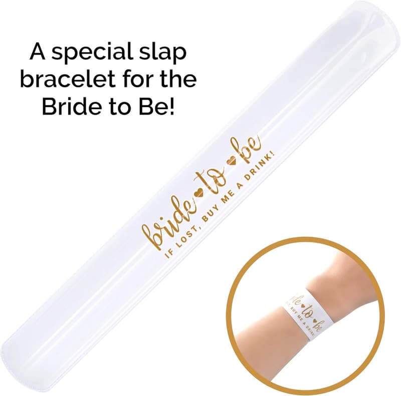 Bachelorette Party Slap Bracelets | Bride Tribe Gifts (Black)