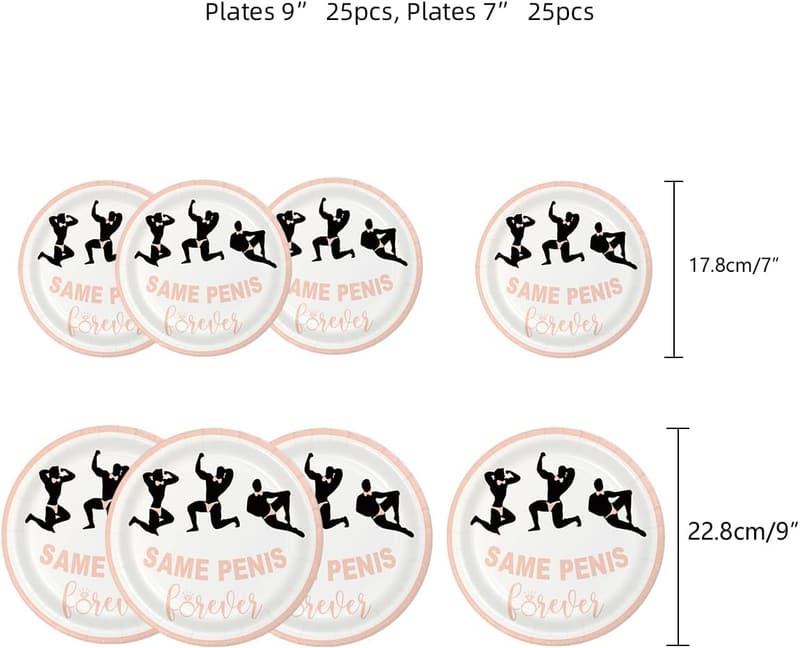 Bachelorette Party Supplies - Naughty Plates & Decorations Set