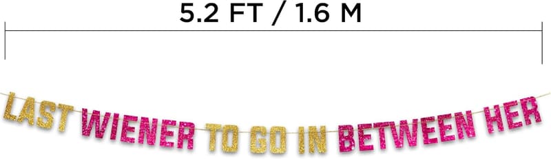 Bachelorette Party Gold Glitter Banner Decor