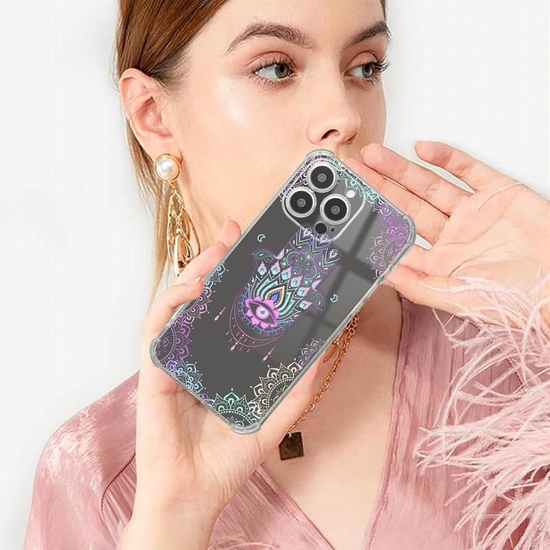 Witchy Eye Design iPhone 15 Case with Screen Protector