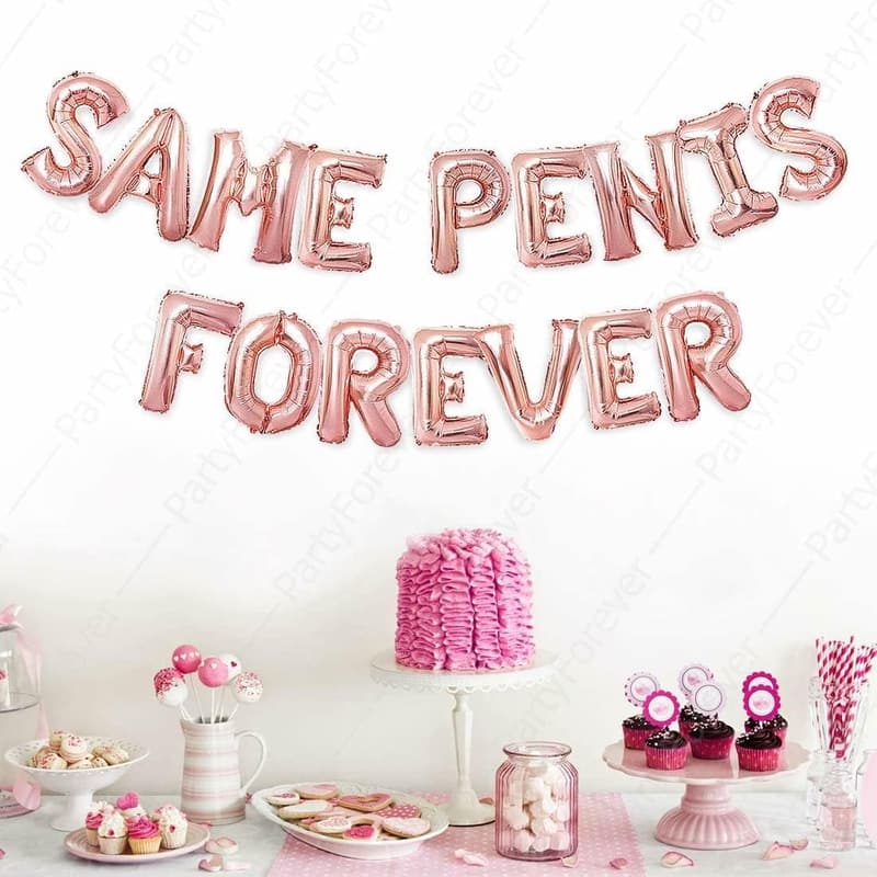 Rose Gold Bachelorette Party Balloons Decorative Set