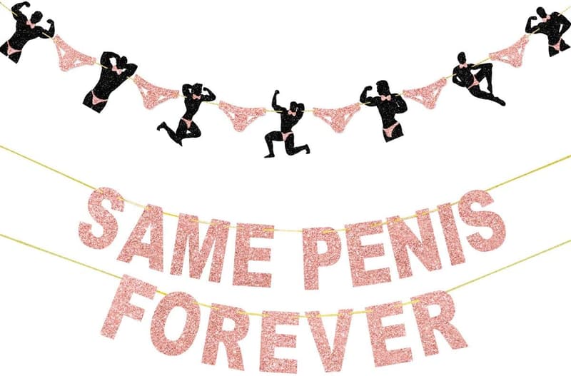 Rose Gold Bachelorette Party Banner Decorations