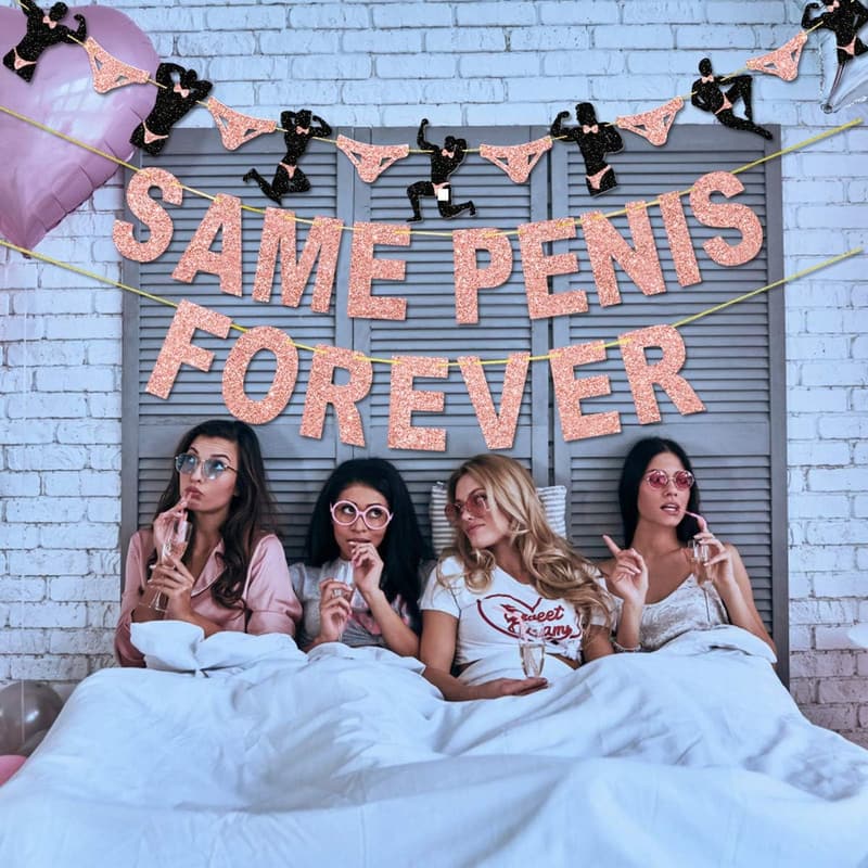 Rose Gold Bachelorette Party Banner Decorations