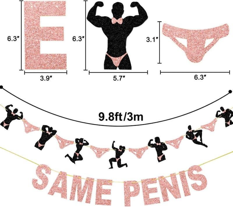 Rose Gold Bachelorette Party Banner Decorations