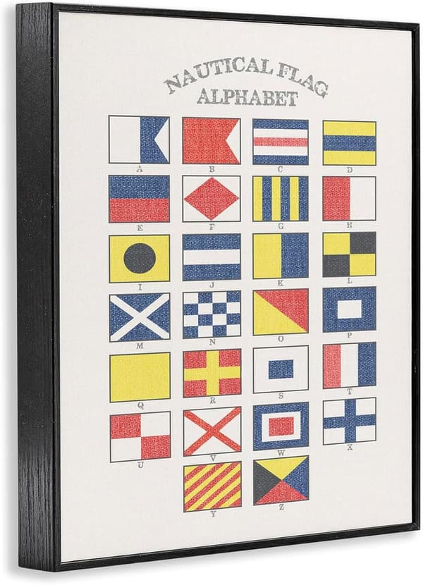 Nautical Flag Alphabet Wall Art by Daphne Polselli, 11x14