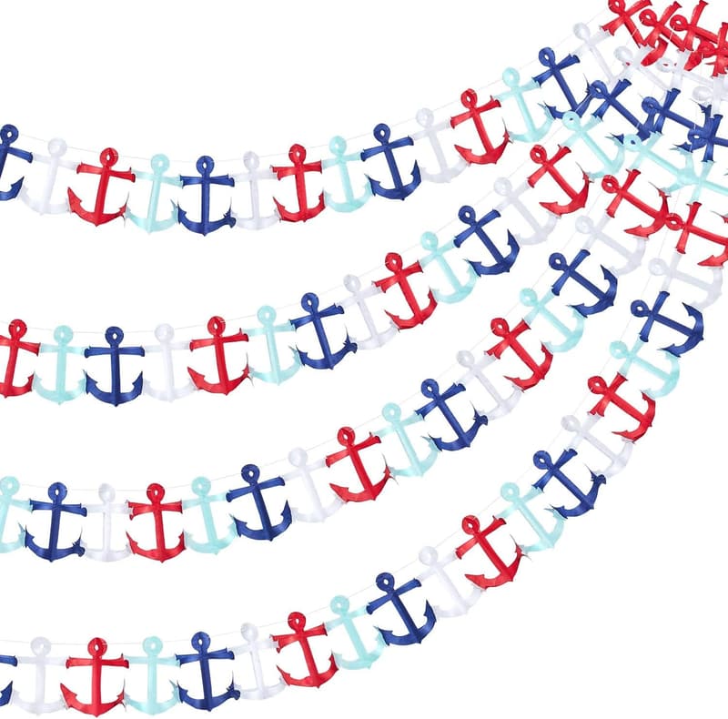 Nautical Garland Banner Set for Cruise Birthday Party Decorations