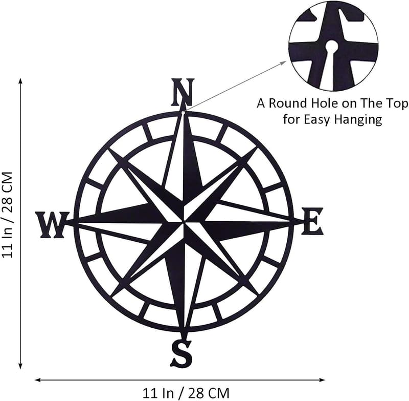 Nautical Compass Wall Decor - 11